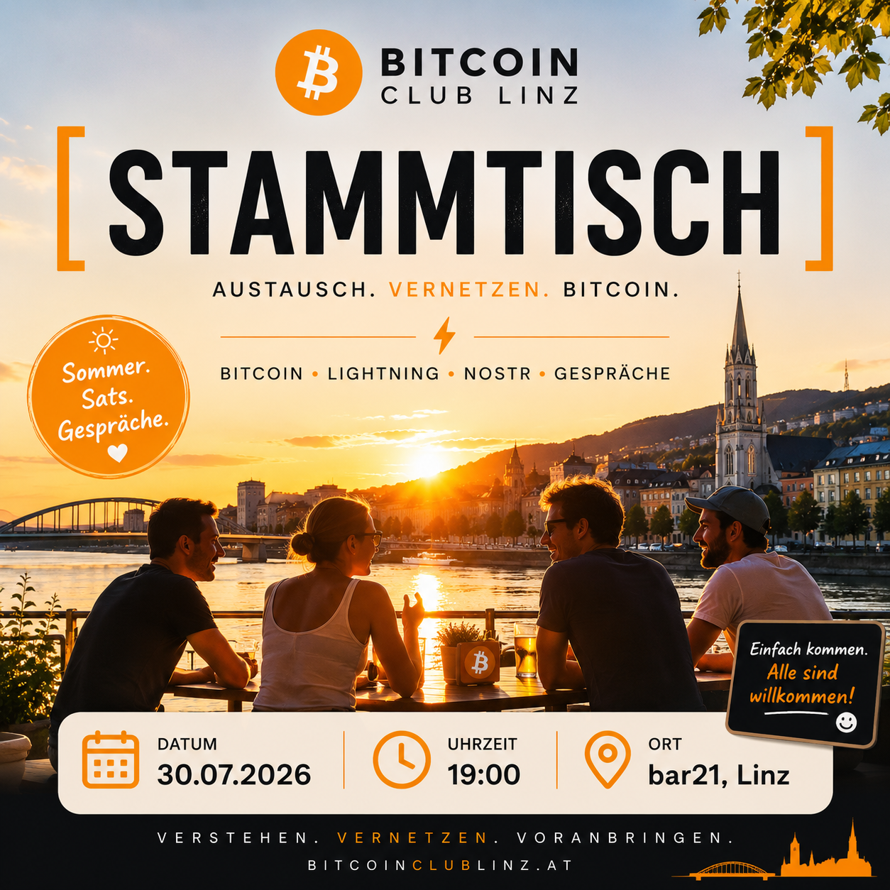 Stammtisch Bitcoin Club Linz Juli 2026